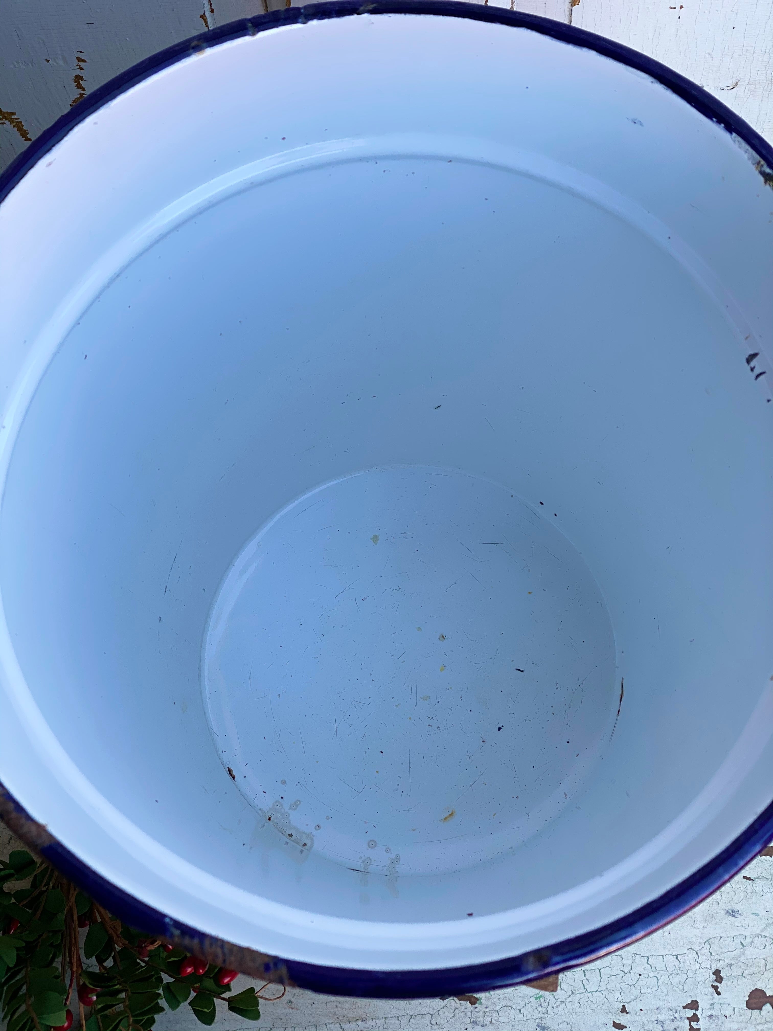 Enamel Bucket - White - Large