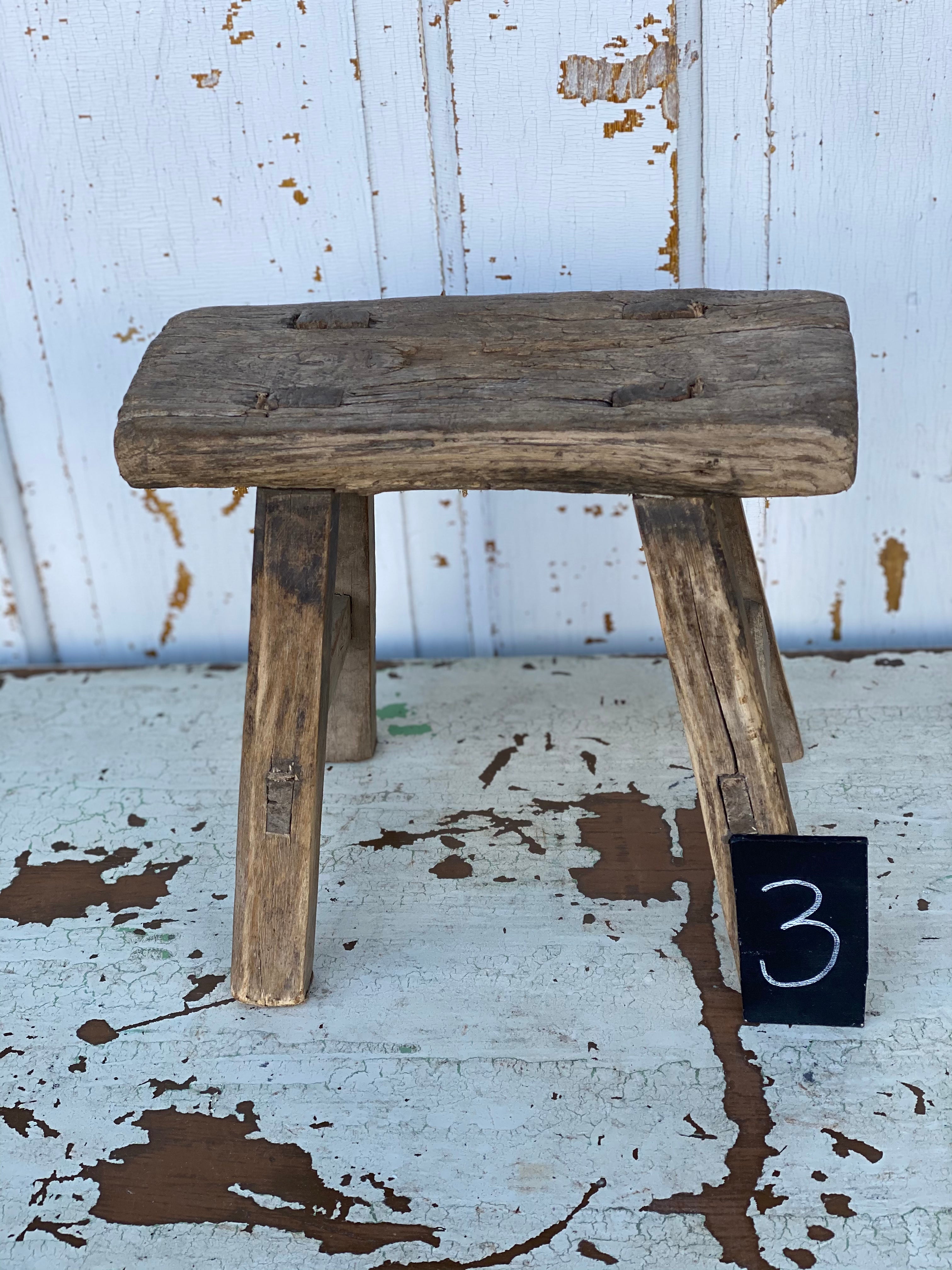 Mini Elm Wood Stools