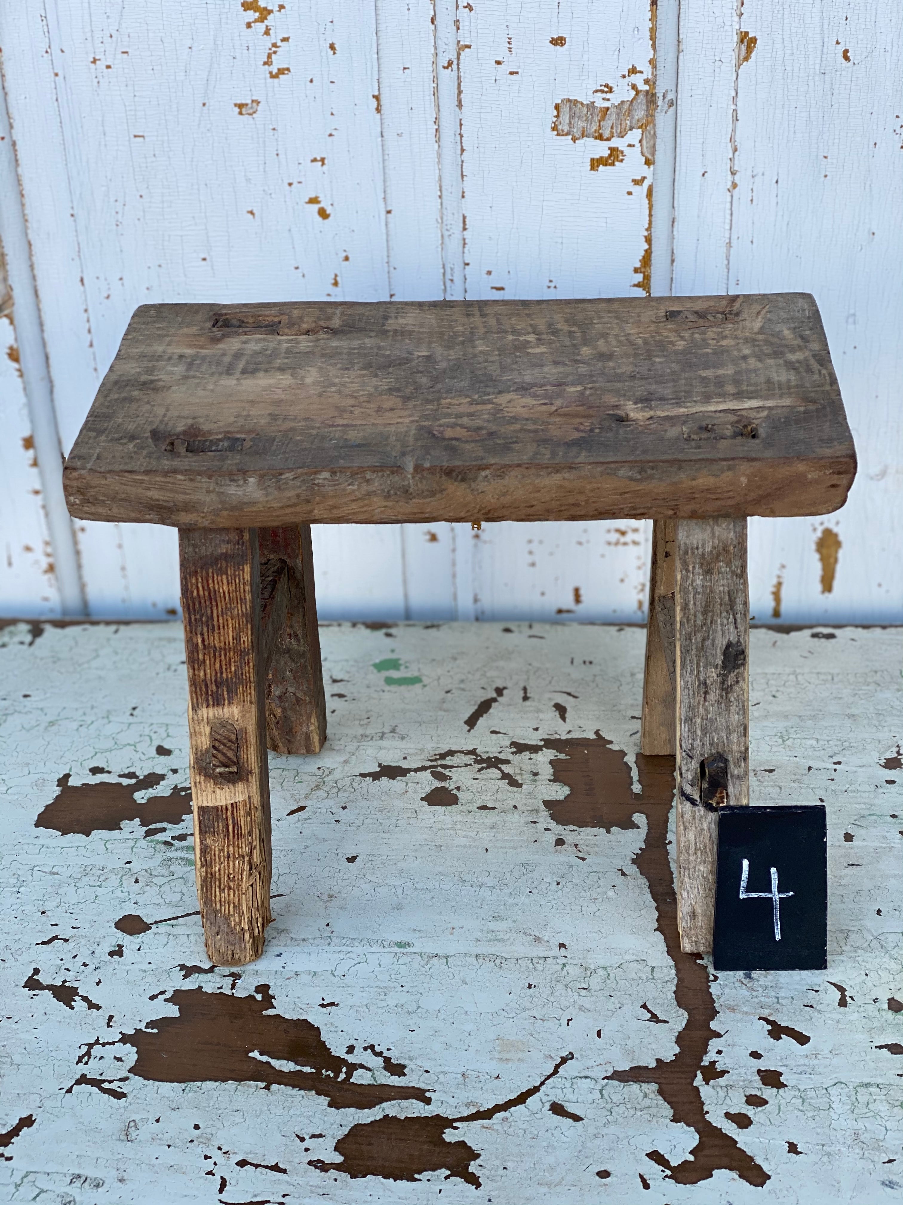 Mini Elm Wood Stools