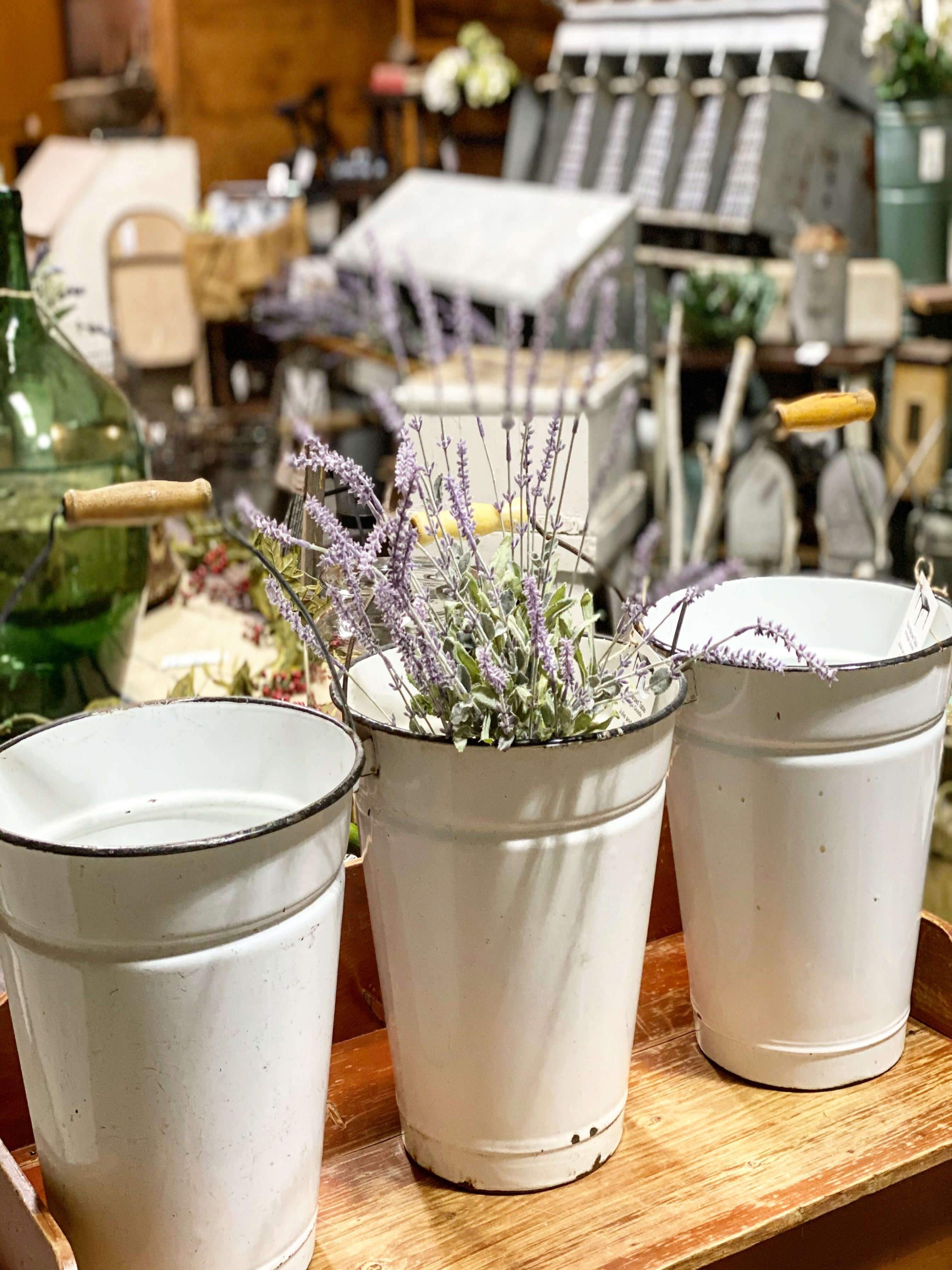 Enamel Bucket - White - Medium