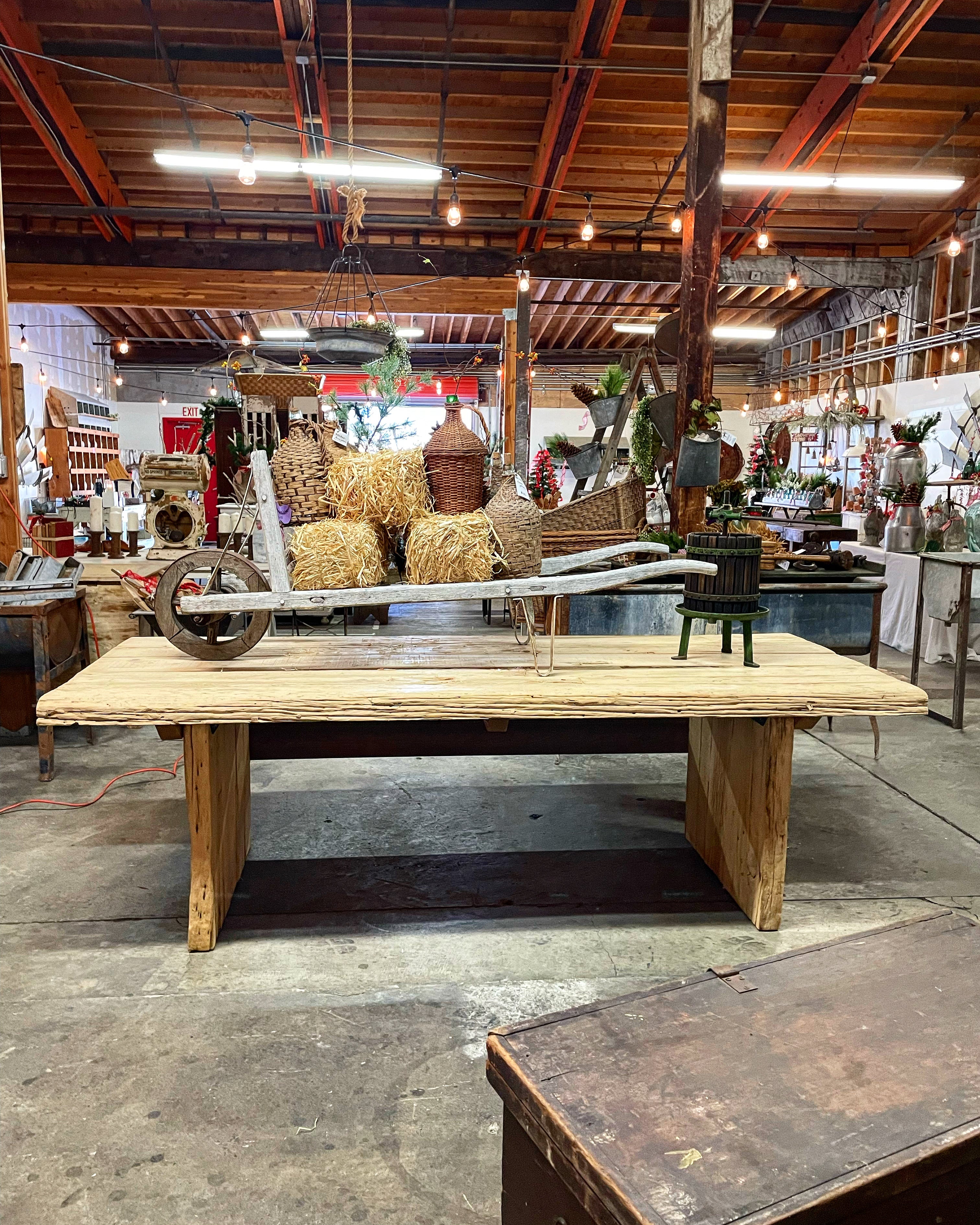 Elm Wood Dining Table