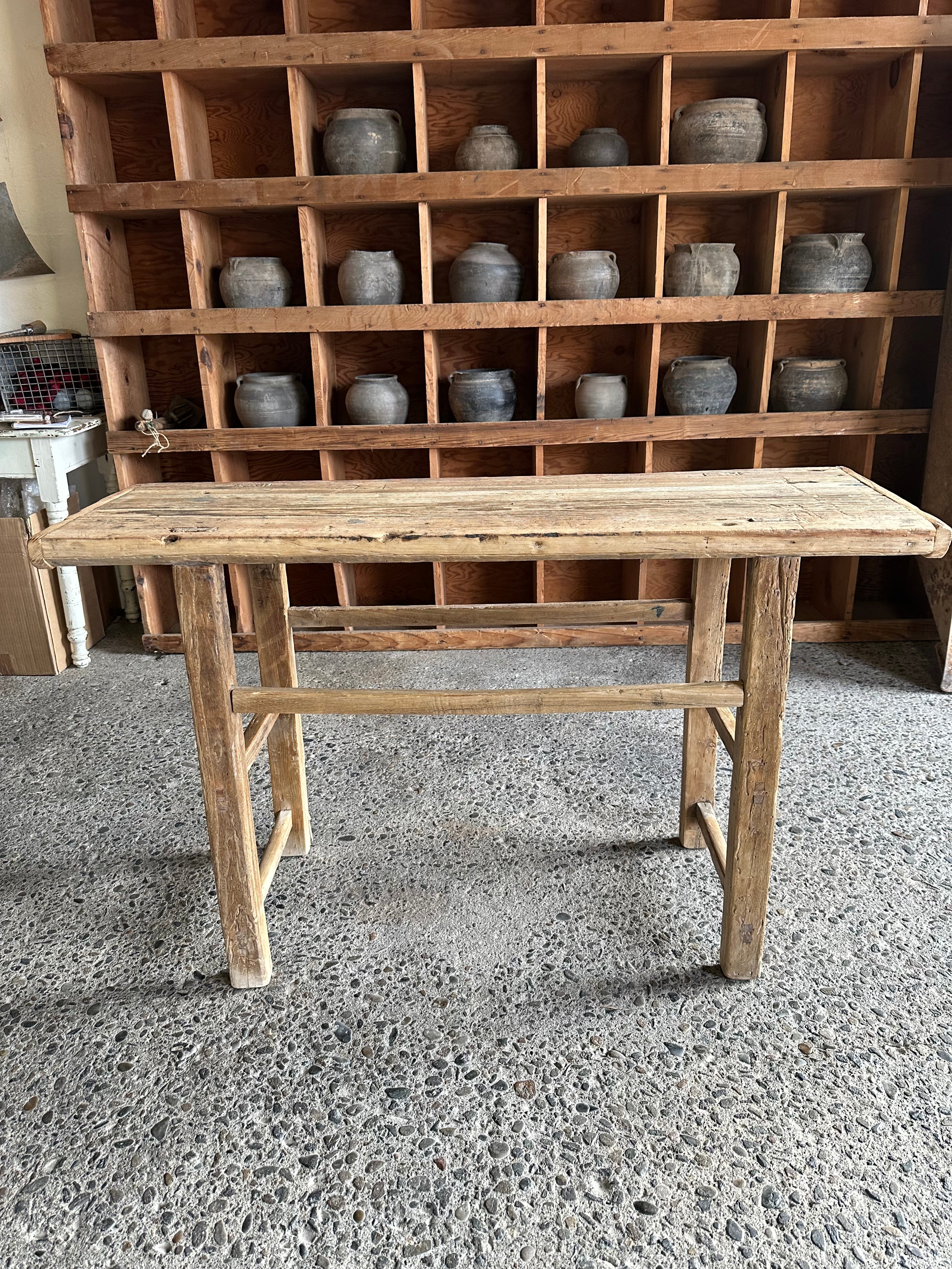 Console Table - Elm Wood